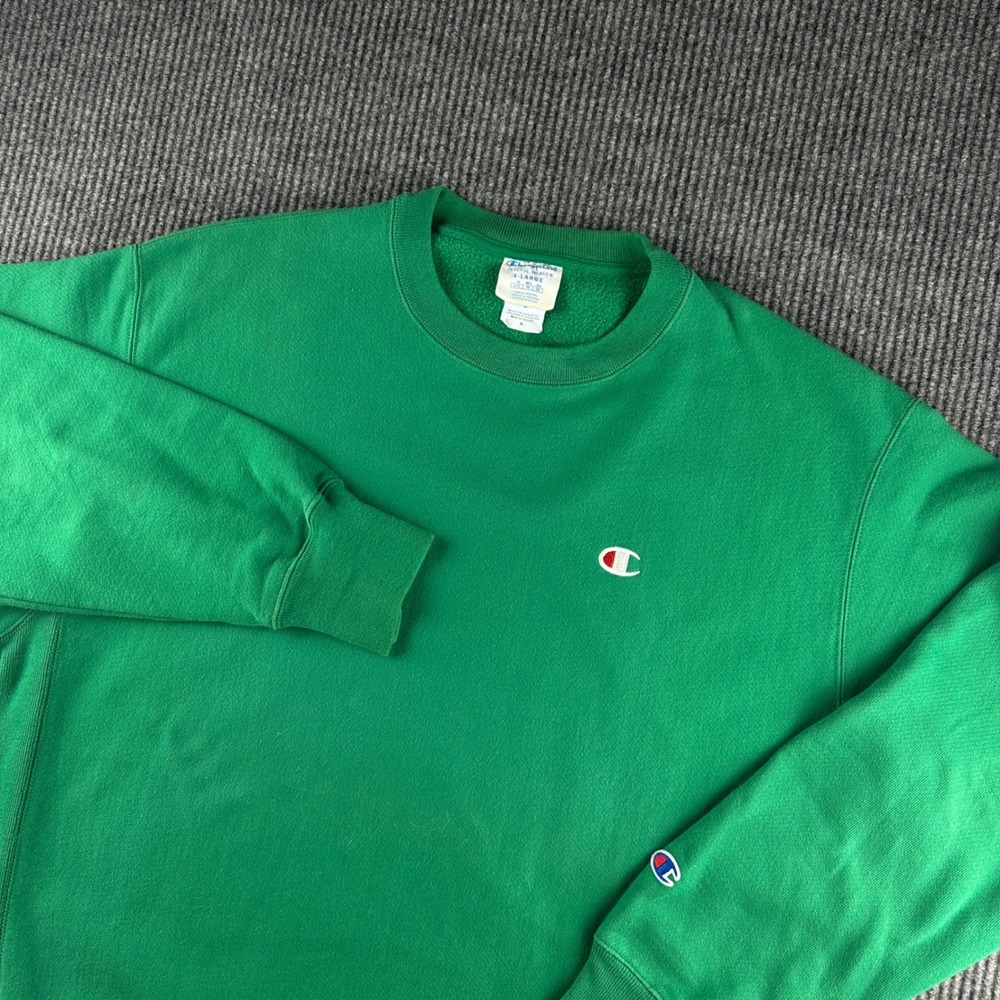 Champion Reverse Weave Sweatshirt Mens XL Kelly Green Crewneck Fleece 2547